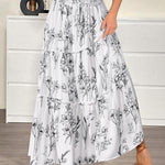 Zeagoo Womens Casual Maxi Skirts High Waist Boho Skirts