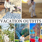 Women 2 Piece Outfits Sets Linen Button Down Long Sleeve Shirts and Wide Leg Pants Sets - Nadorine (Us Only)