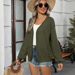 Nadorine Cardigan Long Sleeve Crochet Shrug Soft Knit Sweater