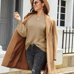 Nadorine Women's Elegant Knitted Jumper Crew Neck Sweater (DE Only)
