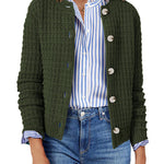 Nadorine Women's Comfy Button Down Knit Cardigan (US Only)