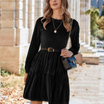 Nadorine Women's Long Sleeve Elegant Velvet Dress (DE Only)