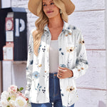 Zeagoo Womens Button Down Shirt Long Sleeve Blouse Business Work Tops Dressy Casual Floral Printed Outfits with Pocket