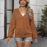 Nadorine Cardigan Long Sleeve Crochet Shrug Soft Knit Sweater