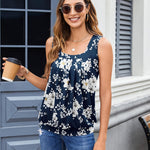 Nadorine  Tank Tops Square Neck Loose Fit Going Out Tops