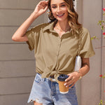 Nadorine Women's Blouse Short Sleeve Shirts (DE Only)