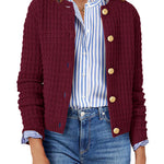Nadorine Women's Comfy Button Down Knit Cardigan (US Only)