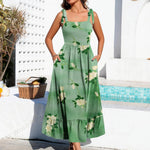 Nadorine Maxi Dress with Pockets Spaghetti Strap Sundress