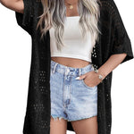 Nadorine Short Sleeve Boho Oversized Knitted Cardigan