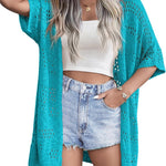 Nadorine Short Sleeve Boho Oversized Knitted Cardigan