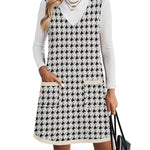 Trendy V-neck Sweater Knit Vest Dress (US Only)