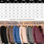 Nadorine 3 Pack Long Sleeve Shirts for Women Loose Fit Basic Tee Tops