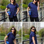 Nadorine Women's Blouse Short Sleeve Shirts (DE Only)