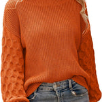 Nadorine Women's Elegant Knitted Jumper Crew Neck Sweater (DE Only)
