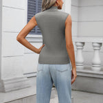 Nadorine Women's 2024 Mock Turtle Neck Sweater Vest