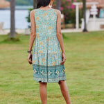 Nadorine Boho Floral Casual Tank Dresses with Pockets