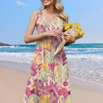 Nadorine Casual Dress Sleeveless Midi Swing Tank Sundress