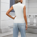 Nadorine Women's 2024 Mock Turtle Neck Sweater Vest