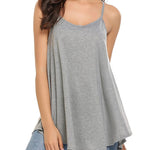 Women Tank Tops Summer Spaghetti Strap Cami Top Shirt Loose Flowy Cotton Racerback Blouses - Nadorine (Us Only)