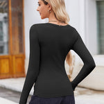 Nadorine Women's Long Sleeve Scoop Neck Shirts