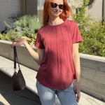 Nadorine T-Shirt Short Sleeve Tops Casual Crew Neck Blouse (DE Only)