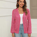 Nadorine Women's Lightweight Crochet Cropped Cardigan