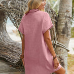 Nadorine Women's Linen Dresses Knee-Length Casual Beach Dress (DE Only)