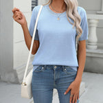 Zeagoo Womens Summer Short Sleeve Tops Pullover Sweaters