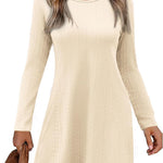 Nadorine Women's Knitted Dress Long-Sleeve Elegant Dresses (DE Only)