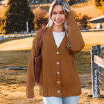 Nadorine Women's Open Front Oversized Soft Knit Sweater Cardigan