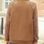 Zeagoo Women's Sweatshrits Quarter Zip Pullover Casual Cable Outfits