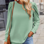 Nadorine Tunic Tops for Women Casual Crew Neck Pullover