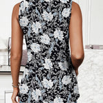 Nadorine Sleeveless Eyelet Shirts High Neck Top