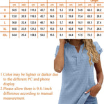 Womens Blouse V Neck Ruffle Short Sleeve Swiss Dot Tops Button Casual Shirts - Nadorine (Us Only)