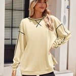 Nadorine Women's Oversized Sweatshirts Hoodies Side Zipper Pullover
