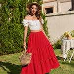 Nadorine Rock Damen Elegant Hohe Taille Skirt (DE Only)