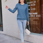 Nadorine Women's Knitted Jumper Elegant Crew Neck Pullover