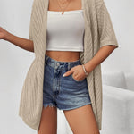 Nadorine Short Sleeve Crochet Kimonos Open Front Cover Ups