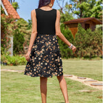 Nadorine Summer Dress Knee-Length Round Neck Floral Dress (DE Only)