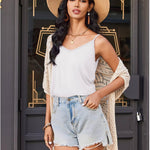 Nadorine Tank Top V-Neck Sleeveless Summer Tops (DE Only)