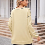 Nadorine Women's Oversized Sweatshirts Hoodies Side Zipper Pullover