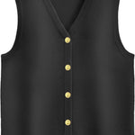 Zeagoo Womens Sweater Vest V Neck Button Down Shirts