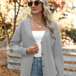 Nadorine Women's Oversized Button Sweaters Open Front Cardigans