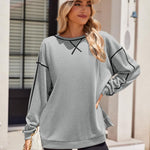 Nadorine Women's Oversized Sweatshirts Hoodies Side Zipper Pullover