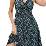 Nadorine A-line dress V-neck floral dress elegant summer dresses (DE Only)