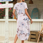 Nadorine Maxi Dress with Pockets Short Sleeve Sundress