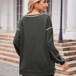 Nadorine Women's Oversized Sweatshirts Hoodies Side Zipper Pullover