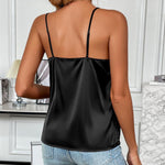 Nadorine Satin Top Women's Spaghetti Tops V-Neck Tank Top (DE Only)
