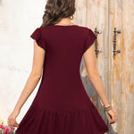 Nadorine Women's Dress Round Neck Knee-Length Casual Dress (DE Only)