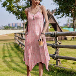 Nadorine Women Midi Dress Bohemian Beach Cover Up Dress
